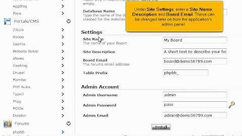How to install phpBB from Softaculous