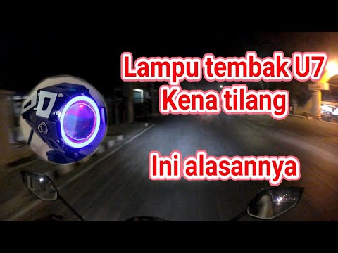 COBA REVIEW PERBANDINGAN ANTARA LAMPU TEMBAK 4D LENSA 2 MATA VS NEW U7 LENSA MOTORCYCLE LIGHTS LED. 