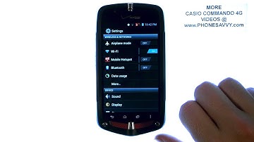 Casio Commando 4G - How Do I Disable Mobile Data