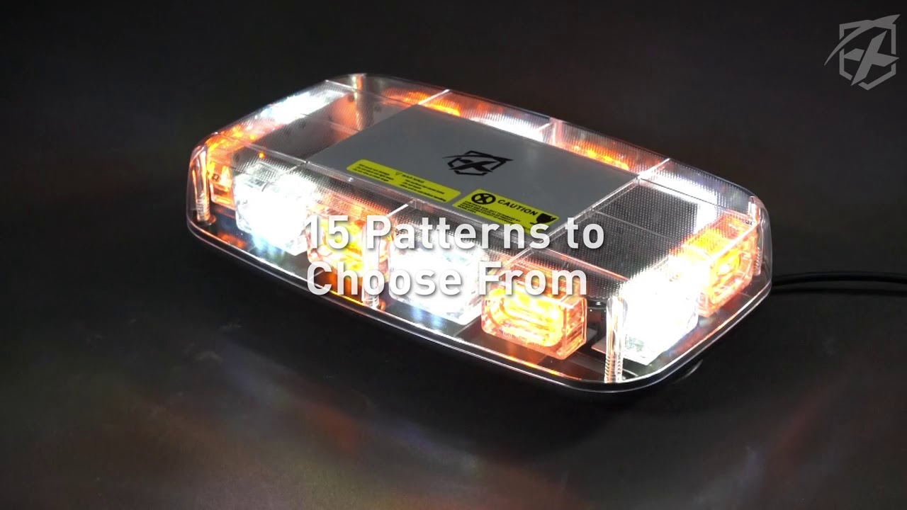 Firefighters Car White Mix Amber Xprite 12 Inch 36W LED Rooftop Mini Strobe Light Bar Warning Beacon Lights w//Magnetic Base for Emergency Hazard Safety Vehicles Police Tow Trucks Snow Plow