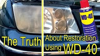 the truth about headlight restoration using wd 40