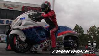 GSXR1300 Hayabusa  runs 6.90et @203mph on NOS in 1/4 mile! Quickest in World!