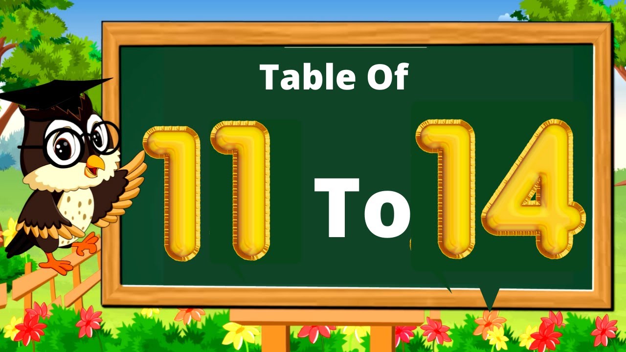 Table of 11 to 14 | multiplication table of 11 to 14 | rhythmic table of Eleven to Fourteen