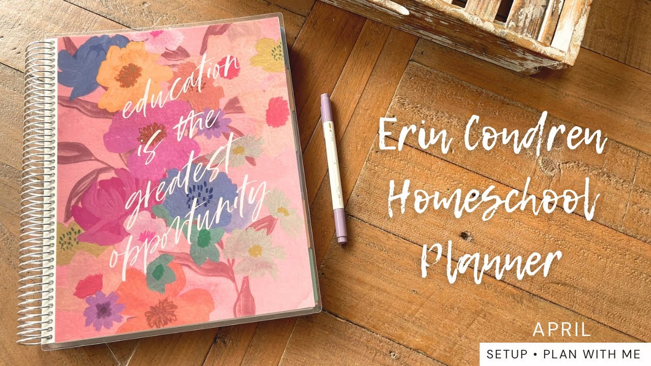 Erin Condren Homeschool Planner / Setup and Plan With Me - YouTube