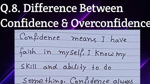 Ques8 | Difference between Confidence & Overconfidence| Interview Question |HR Interview