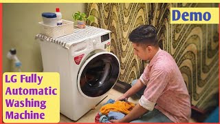 LG Fully Automatic Washing Machine (FHT1265ZNW) Demo and Overview || Everything Explained In Hindi