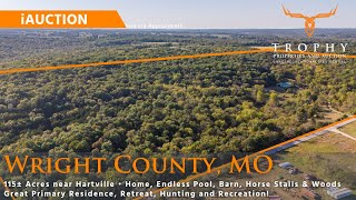 115± Acres in Wright County, MO Land Auction - Home, Barn and Recreation - TrophyPA.com