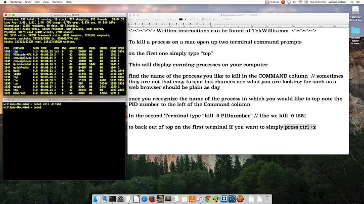 How to Kill a running Process on a Mac