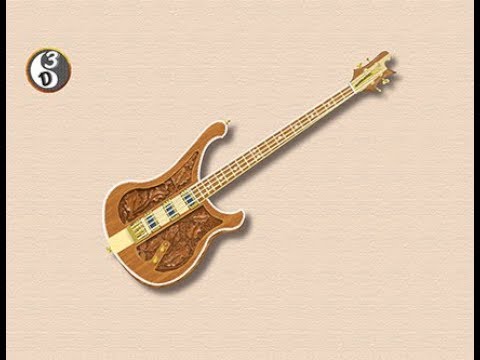 how-to-draw-3d-bass-guitar---drawing-of-bass-guitar---how-to-draw-3d-art