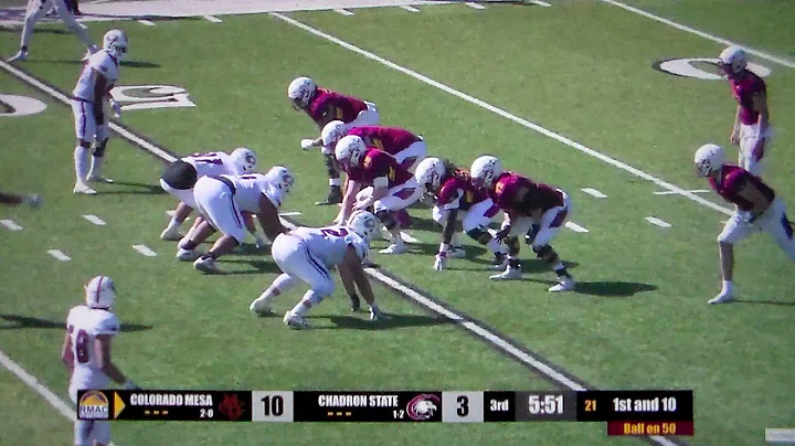 Colorado Mesa's Avian Thomas 50 yard TD run vs. Ch...