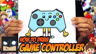 how to draw game controller step by step tutorial