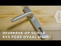 Wovar deurkruk op schild RVS PC85 | Ovaal model
