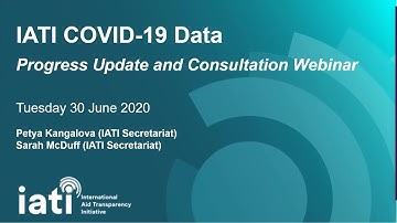 Webinar: IATI COVID-19 data progress update and consultation - English