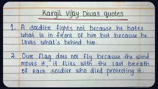 Quotes on Kargil Vijay Diwas | kargil vijay diwas quotes in English | Qoutes in English