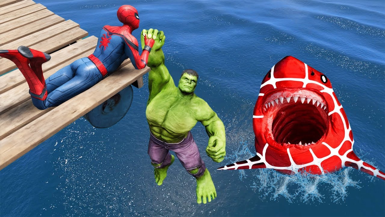 GTA 5 Spider Man Vs Hulk | Ragdolls Compilation Ep 7 - RagdollSplash