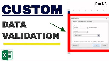 Excel Custom Data Validation | Use Formulas to Check for text, numbers, weekday | #datavalidation