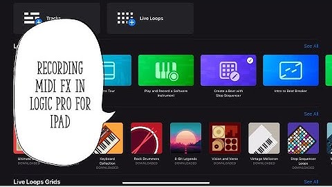 Logic Pro for iPad recording in Midi FX