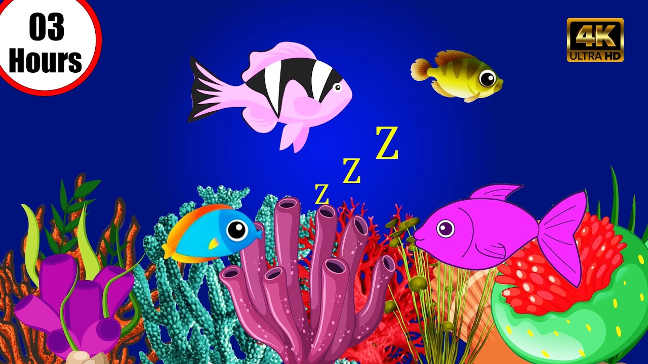 Bedtime Lullaby for Babies🌙 Kids & Parents 😍 Animation🐟Fish lullaby🐟Calming Fishes #mozarteffact