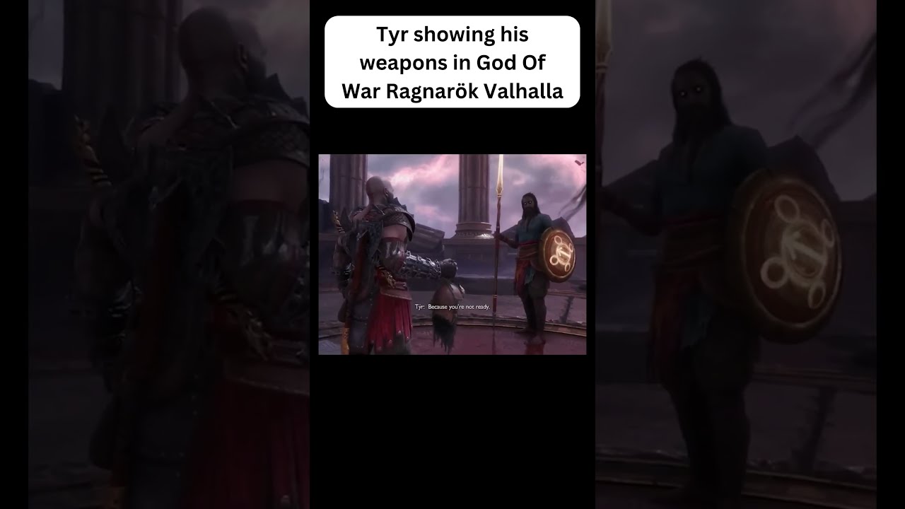 Tyr Showing His Weapons In God Of War Ragnar K Valhalla 