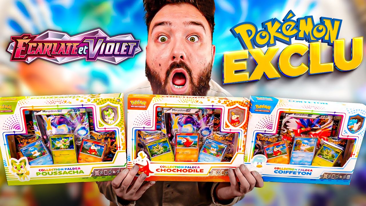 OUVERTURE DE 3 COFFRETS POKEMON ECARLATE & VIOLET PALDEA FRANCAIS ! 