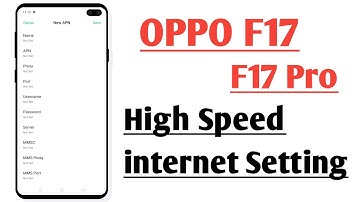 OPPO F17, F17 Pro High Speed internet Setting, OPPO F17, F17 Pro internet Setting