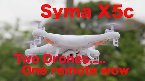 Syma X5c 2 drones with one remote 2016 and crash landing █▬█ █ ▀█▀