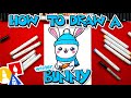 How To Draw A Happy Winter Bunny