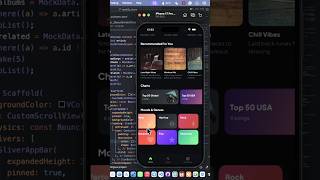 Spotify Clone UI in Flutter 🎵 | Flutter App Development #Shorts