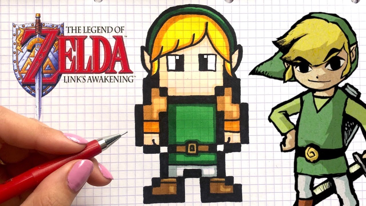 Pixel Art : How to draw Link (The Legend of Zelda) 