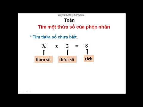 Video Bài giảng Toán lớp 2 - Bài: Tìm một thừa số của phép nhân