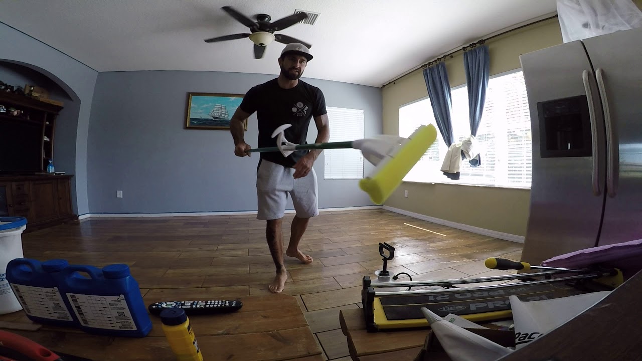 Cleaning grout haze off tile floor Part 1