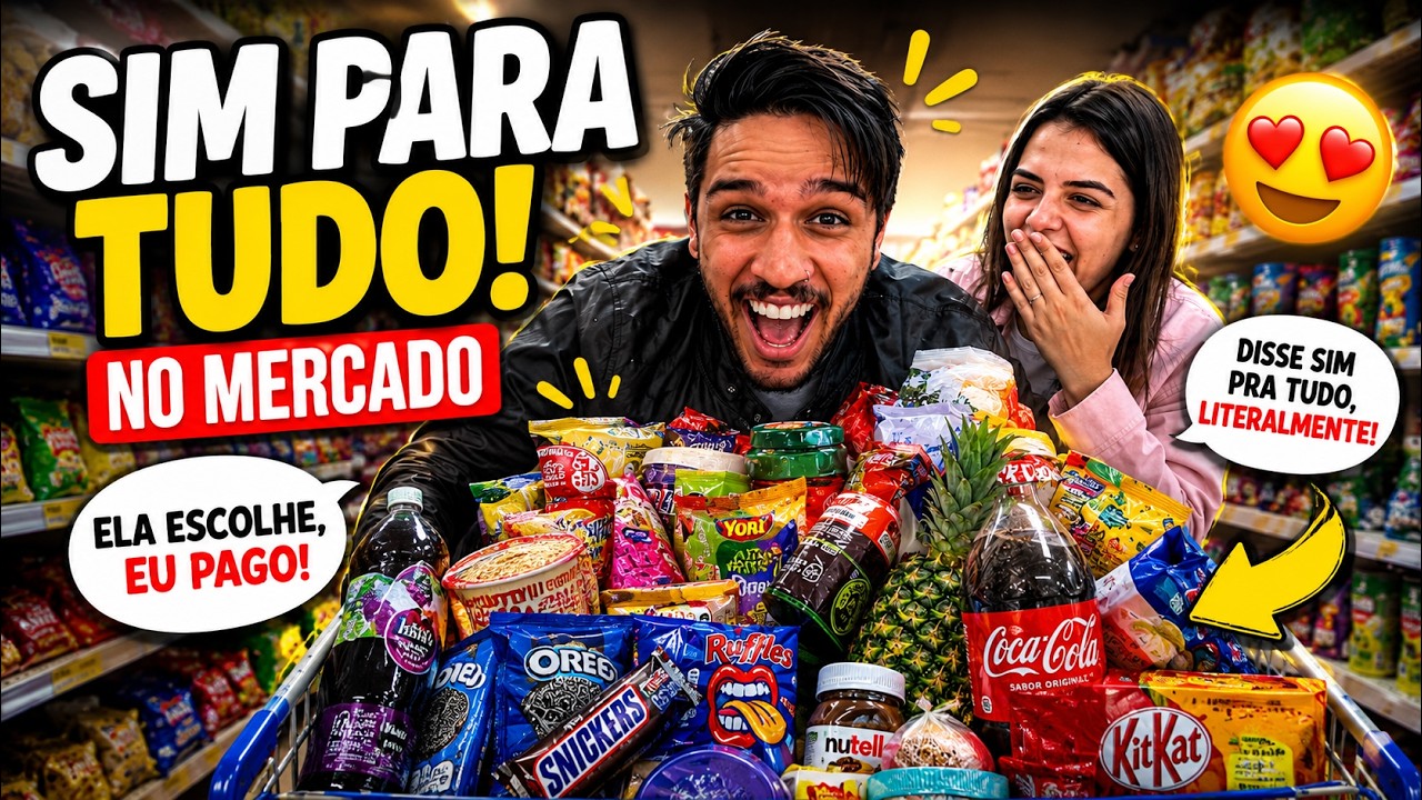 LUCAS LIRA dizendo SIM para TUDO no MERCADO para a NAMORADA 