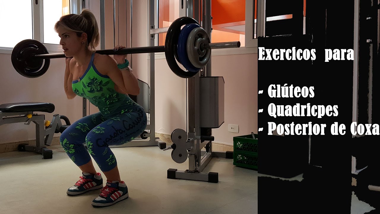 Exercicio para Gluteos, Quadriceps e Posterior de Coxa - YouTube