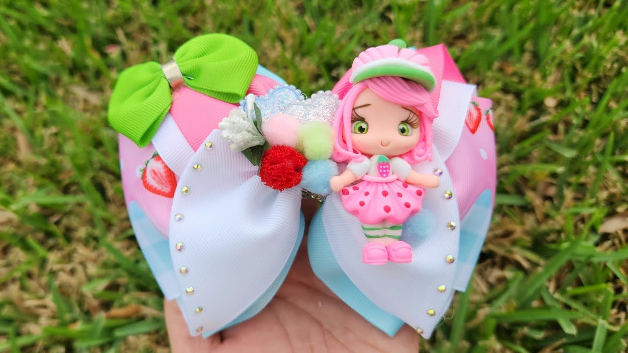 Como hacer moños para niñas/Moños con listón de 7.5cm/Lazos para el cabello/Laços para meninas/Moños