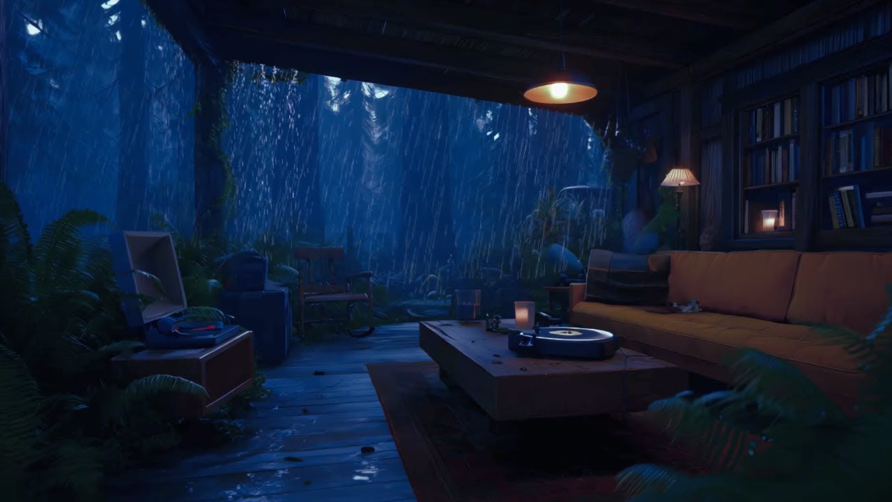 Fall Asleep Instantly to Heavy Rain & Gentle Piano Melodies (8‑Hour Sleep Music)