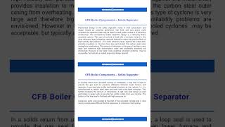 "Key Components of a Circulating Fluidized Bed Combustion (CFBC) Boiler"#cfbc #boiler #powerplant