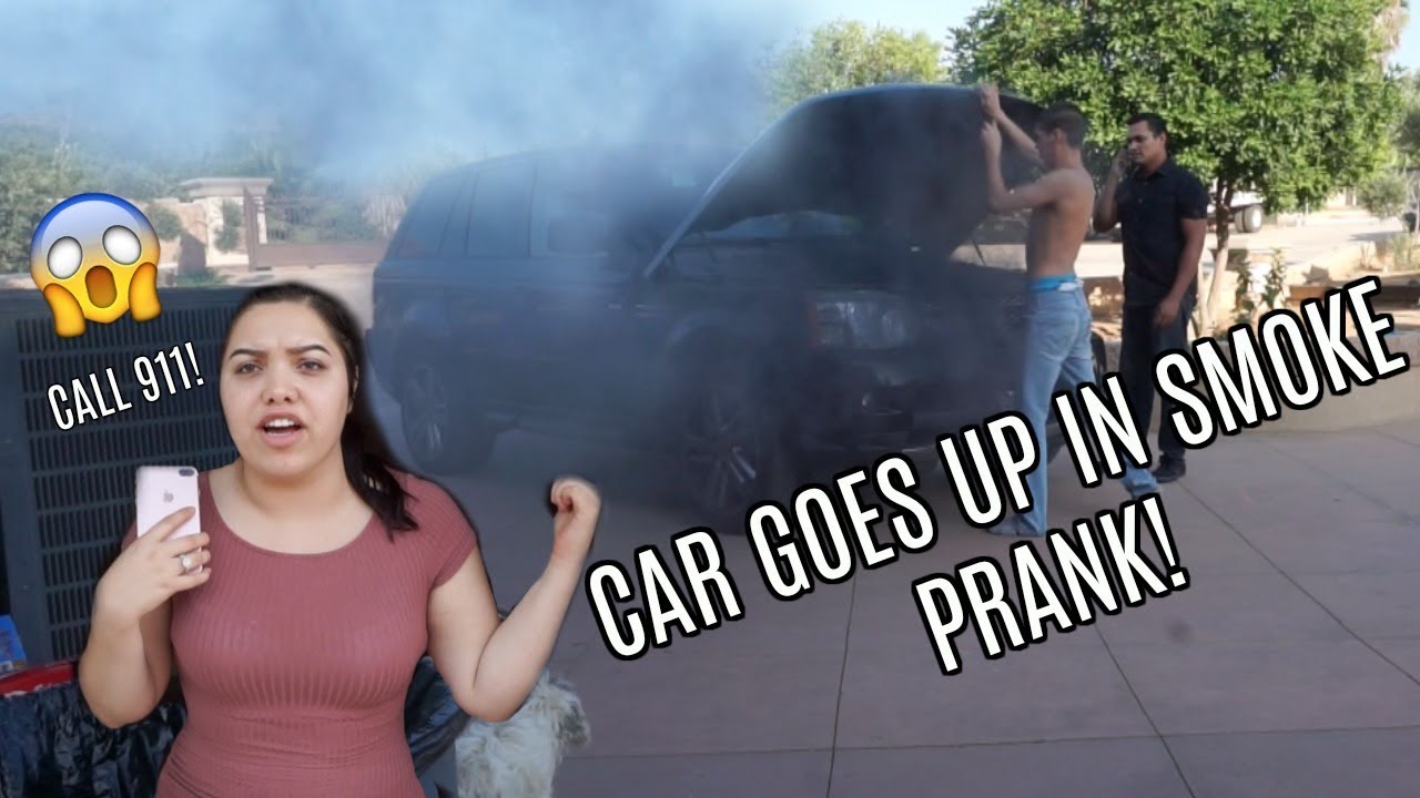 CAR ON FIRE PRANK!