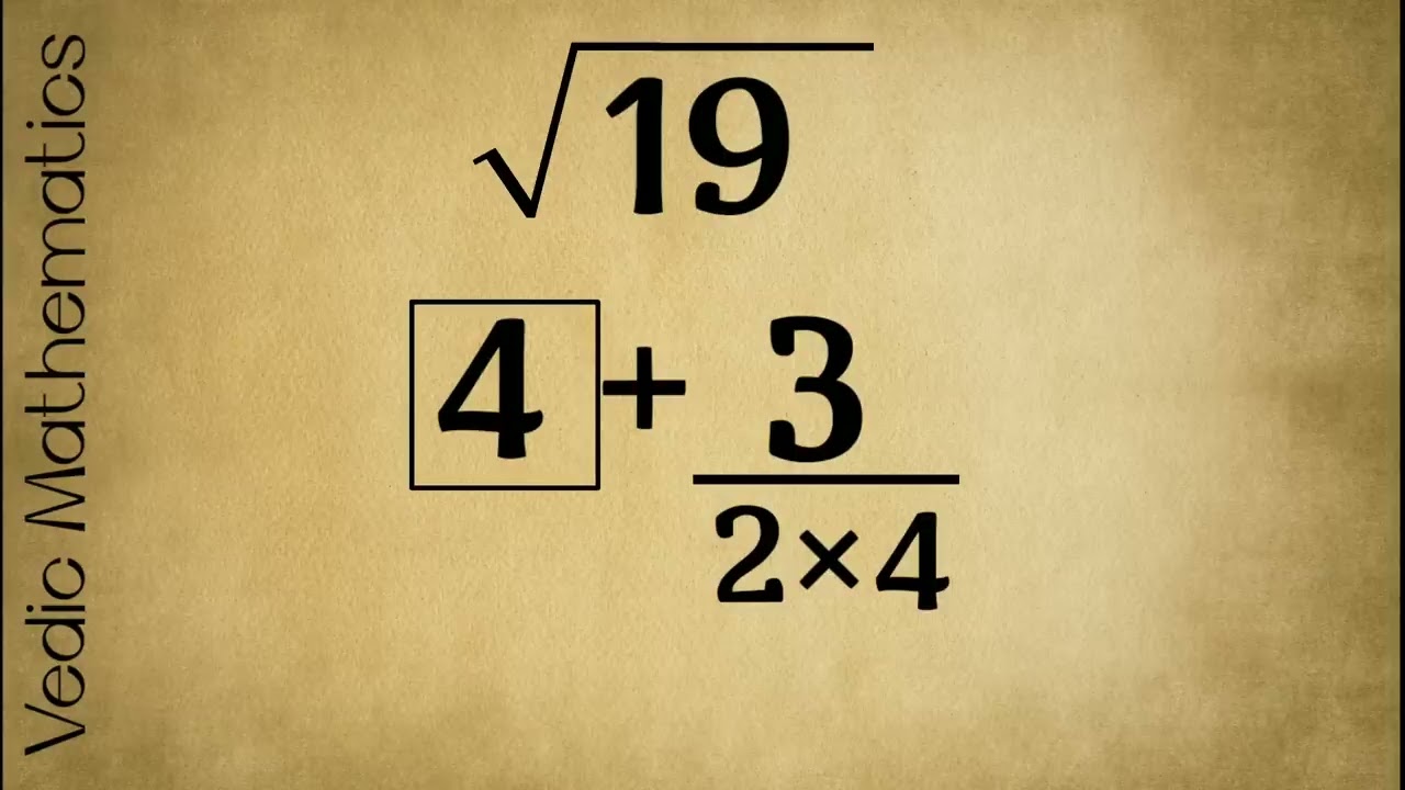 Non Perfect Square Root Trick Vedic Maths Non Perfect Square Root Trick Vedic Maths