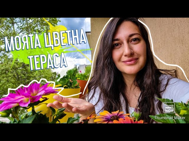 дизайн балкона в цвете