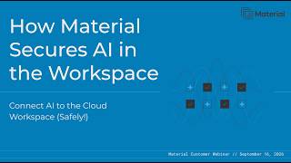 How Material Secures AI in the Workspace - September 2026 Customer Webinar