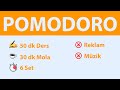 Pomodoro Tekniği - 50 dk Ders 30 dk Mola (6 Set) - Reklamsız - Müziksiz