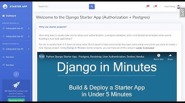 Python Django Starter App - Postgres, Bootstrap, User Authentication, Docker, Heroku