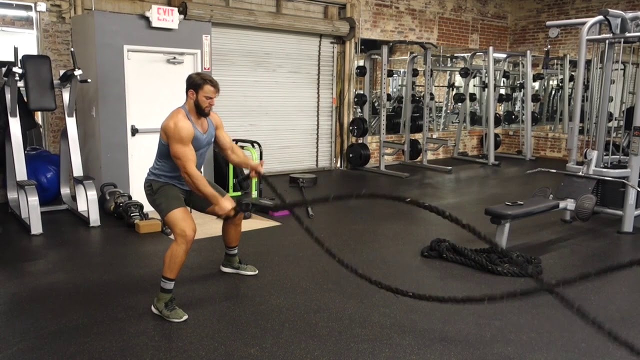 battle rope alternating arm slams - YouTube