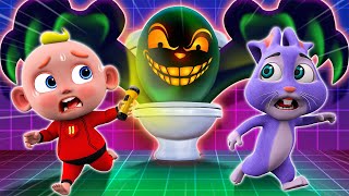 Something Scary In The Toilet + Wheels on the Bus Zombie Bus Song More Nursery Rhymes & Kids Songs