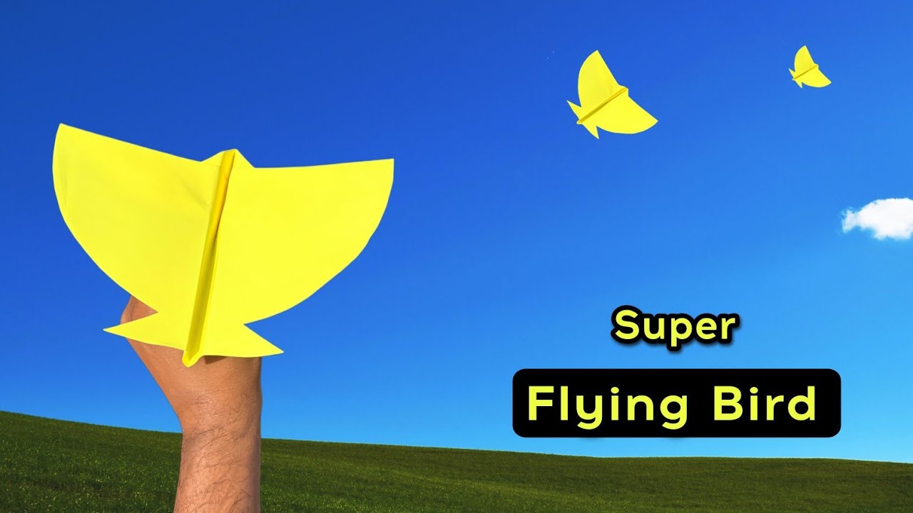 flying super bird plane, how to make paper bird, best paper flying bird plane