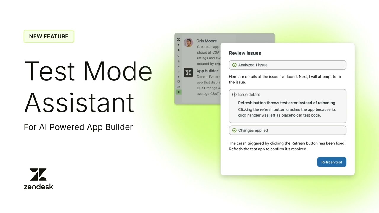 Test, refine, and publish with confidence: Meet Test Mode Assistant | Zendesk