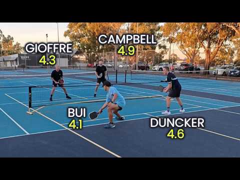 Matt Gioffre & Dillon Campbell VS David Bui & Tom Duncker | 4.5+ Doubles Pickleball Rec Game