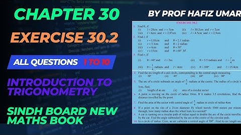 Exercise 30.2 (complete). New #maths class 10 sindh board unit 30 Introduction to Trigonometry.
