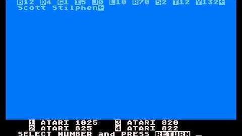 Atari 8-bit Atariwriter (Atari) prototype Easter egg #3