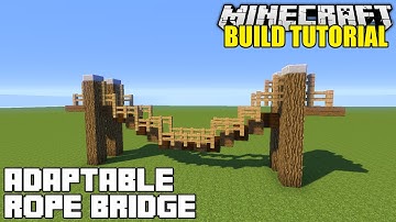 Minecraft: How To Build A Hanging Rope Bridge Tutorial (Simple, Easy & Adaptable)